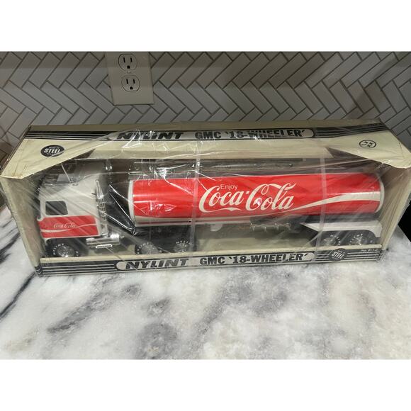 Vintage Nylint Coca-Cola GMC 18-Wheeler Steel Tanker Truck 911-Z NIB 1990s Rare - Picture 1 of 7